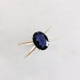 thumbnail image 3 of Natural Iolite Ring, 14K Solid Yellow Gold Iolite Ring, Iolite Cross Ring, September Birthstone Ring, Iolite Jewelry, Statement Ring, 3 of 7