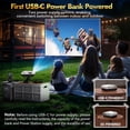thumbnail image 4 of Oldtan 5G WIFI Bluetooth Projector with Screen, Power Bank Powered 1080P Projector for Outdoor, 4 of 11