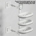thumbnail image 2 of 3 Tier Bar Soap Holder for Shower, Rotating Shampoo Bar Holder, Self Adhesive Wall Mounted Self Draining Soap Dish Layered Soap Tray for Bathroom Sponge Holder for Kitchen, 2 of 7
