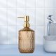 thumbnail image 4 of Botella de botella de jabón de vidrio tipo bomba – Champú recargable, gel de ducha. Envase, diseño antideslizante texturizado, bomba impermeable, cocina reutilizable en el baño doméstico, 4 of 6