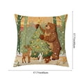 thumbnail image 3 of HomeDM Christmas Pillow Covers 18"x18" Farmhouse Xmas Decorations Christmas Tree Winter Holiday Decor Throw Cushion Case for Home Couch Single Piece, 3 of 6