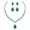 Green, variant on Juwaliy Women Bridal Wedding Jewelry Set Teardrop Crystal Necklace Earrings for Bride Bridesmaid Party Prom Gifts Black