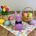 thumbnail image 2 of Easter Eggs Decor Easter Bunny Candle Lamp Bullets Paraffin Electronic Candle, New, Purples, 2 of 6