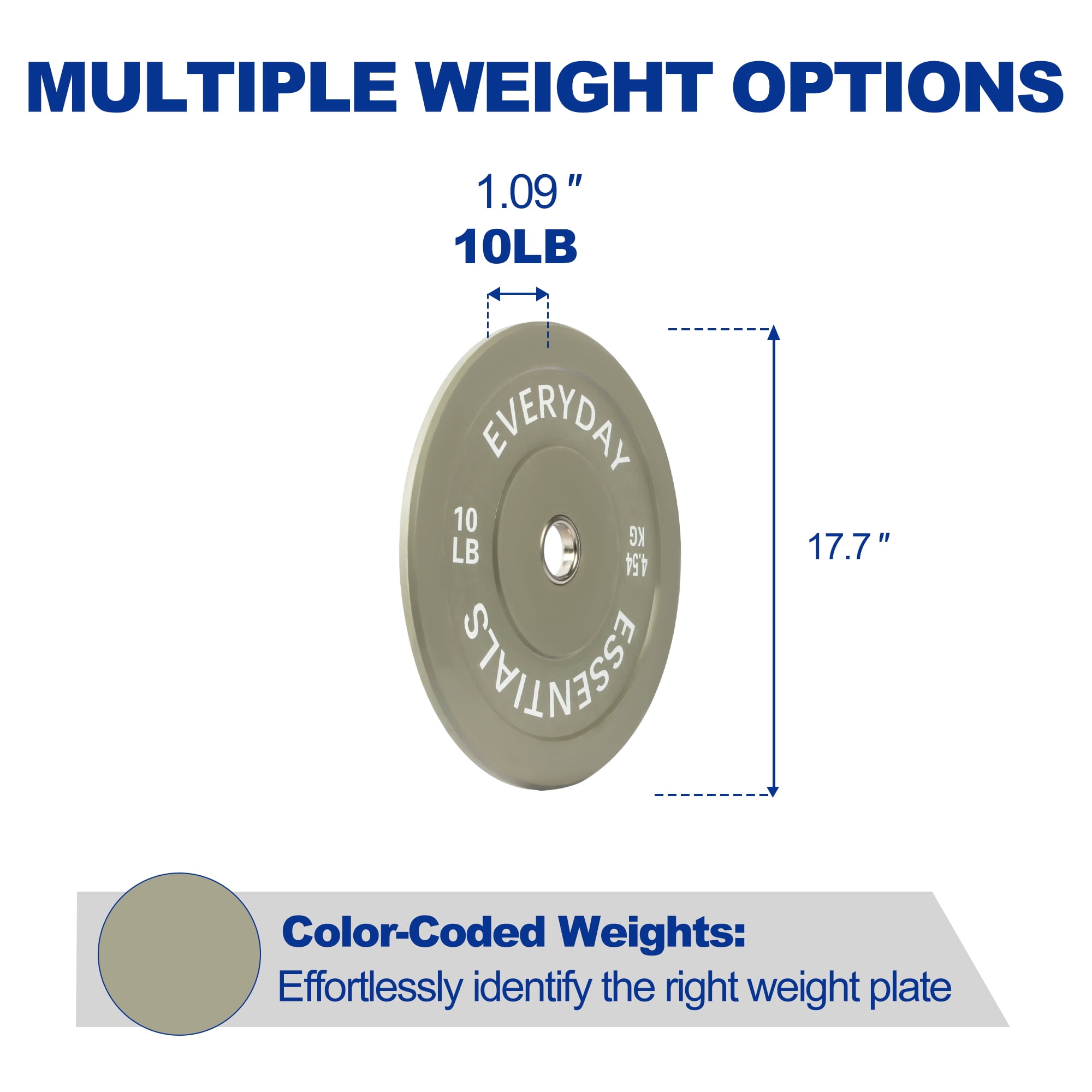 BalanceFrom Olympic Bumper Plate Weight Plate, 10 lbs Pair Color