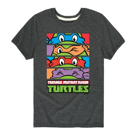 Teenage Mutant Ninja Turtles - Stacked Faces - Toddler And Youth Short Sleeve Graphic T-Shirt