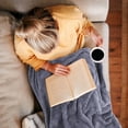 thumbnail image 4 of Unique Bargains Luxury Fleece Bed Blanket Woven Mesh, 4 of 10