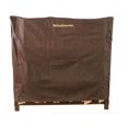 thumbnail image 3 of 5 Foot Waterproof Full Cover - Covers 1/4 Cord Plus Outdoor Firewood Rack - Reinforced Vinyl With Front Opening Straps - Keeps Logs Dry (Brown), 3 of 3