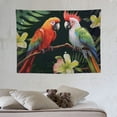 thumbnail image 4 of FUMJ Wall Tapestry Macaw Cockatoo Painting Tropical Birds Surrounded Exotic Animals Backdrop Wildlife Textures Summer Tapestry Wall Hanging Bedding Tapestry for Bedroom, 4 of 7