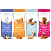 Earthside Farms Keto-Friendly Snack Packs, Butter Toffee Peanuts, Blueberry Vanilla Cashews, Coconut Caramel Cashews, Maple Cinnamon Pecans, Low Calorie Snacks, Variety Pack 1 Ounce by 8