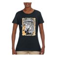 thumbnail image 2 of Wild Bobby Star Dust Horse Black and Yellow Distressed Vintage Women Graphic Tee, Black, Small, 2 of 6