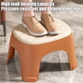 thumbnail image 5 of Mnhhatv Stackable Plastic Mini Stool With Skidproof Pads, Reinforced Build, Wide Comfortable Seat, Space‑Saving Storage, Versatile For Shoe Changing Bathroom Living Room, Gray Orange Yellow, 5 of 6
