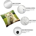 thumbnail image 4 of COMIO Decorative Throw Pillow Case Gray Dog Cute Siberian Husky Puppy Playing Park Animals Wildlife Green White Happy Nature Little Cushion Cover Pillowcase for Lumbar Home Decor 2pc, 4 of 6