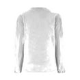 thumbnail image 5 of Lenpel Velvet Tops for Women Loose Lantern Long Sleeve Crew Neck Pleated Vintage T Shirts Dressy Casual Velour Blouses(White,X-Large), 5 of 5