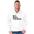 thumbnail image 4 of Funny Couples Set She's the Boss Men's Big & Tall Graphic Hoodie Brisco Brands 4X, 4 of 6