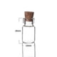 thumbnail image 2 of Botellas de vidrio con tapón de corcho Contenedores de cuentas Botella de los deseos Transparente 1,8 x 1 cm Tapón de madera: 0,83 x 1 cm Capacidad: 1,5 ml (0,05 fl. oz) Cuello de botella: 0,7 cm de, 2 of 2