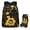 Black Honeycomb, variant on chaqlin Mini Pony Backpack for Girls 8-10 with Lunch Box Kindergarten Elementary School Book Bag 3-in-1 Set School Book Bags Set for Teen Girls 17inch Daypack Backpack Travel Bookbag
