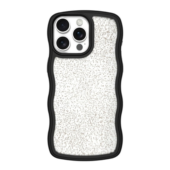 onn Wavy Grip Phone Case for iPhone 15 Pro Max - Black/Gold Glitter