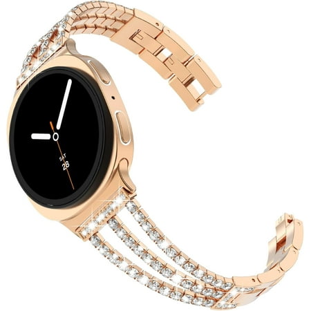 MYKOMI Compatible with Samsung Galaxy Watch 8 Band 40mm 44mm, Galaxy Watch 8 Classic Band 46mm Women Bling Diamond Rhinestone Link Bracelet for Galaxy Watch 8