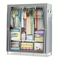 thumbnail image 3 of 1set 3-column Simple Cloth Wardrobe, Floor Standing Clothes Storage Cabinet,, 3 of 4