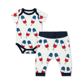 M+A by Monica + Andy Organic Cotton Baby First Moves Set, Sizes Preemie-9 Months
