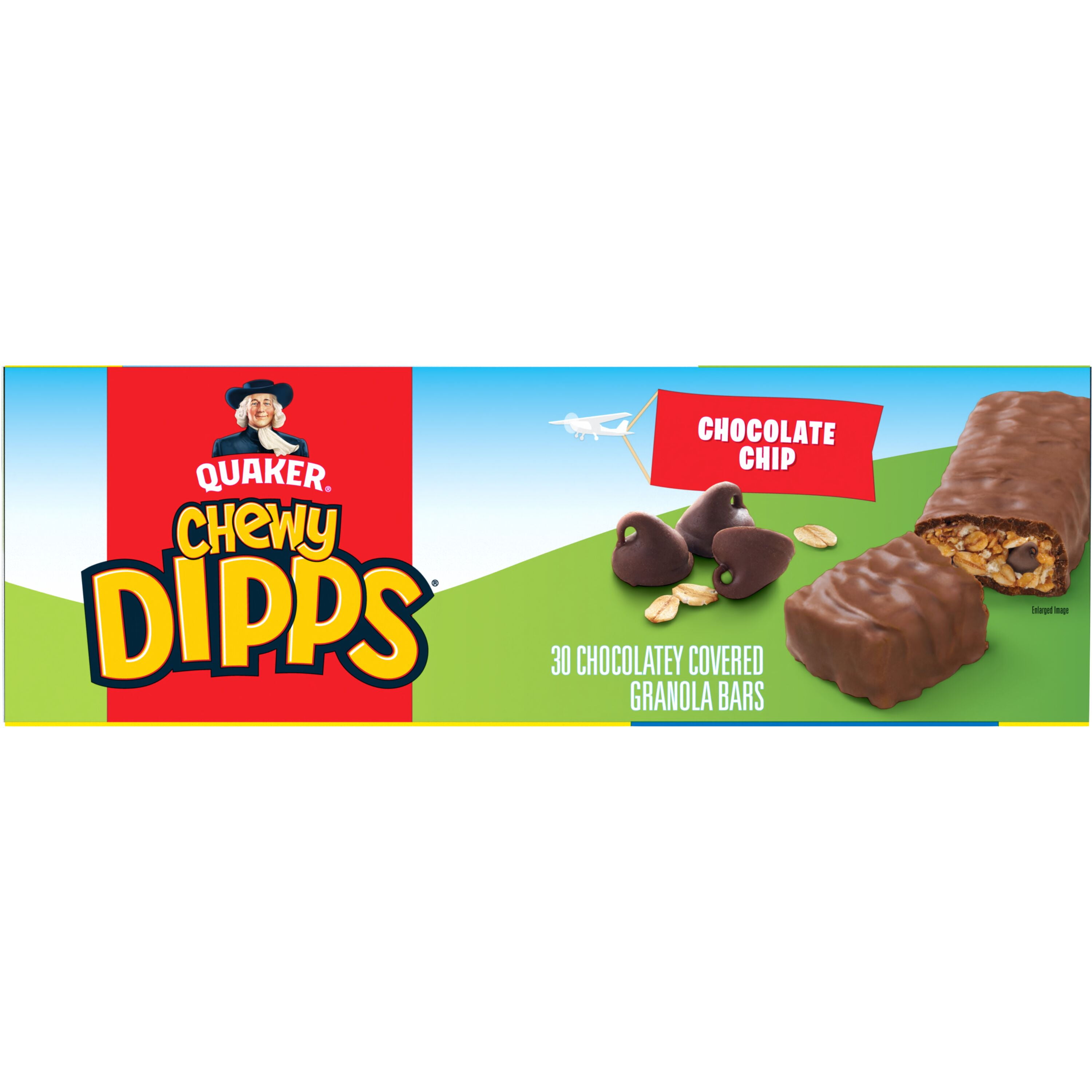 (6 pack) Quaker Chewy Dipps Chocolate Chip Granola Bars, 1.09 oz 30 Count