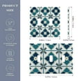 thumbnail image 2 of Yayeee Toggle Light Switch Wall Plate 3-Gang 6.37"x4.48" Decorative Outlet Cover, Blue Mosaic Pattern, 2 of 7