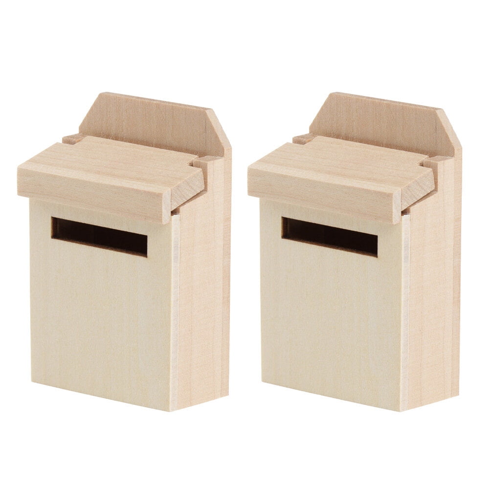2pcs Mini House Mailbox DIY Adornment Mini Furniture Model Miniature