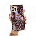 thumbnail image 1 of Square Phone Case Compatible with iPhone 13 Pro Max, Glitter Butterfly Pattern Shockproof Protection Heavy Duty Black Phone Case with Ring Stand, 1 of 2