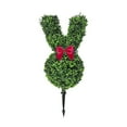 thumbnail image 2 of Easter Decorative Artificial Bunny Topiary Stake, Greenery Rabbit With Bow For Outdoor Garden Yard Lawn Pathway Accent, 1 Pieceï¼The gift for Easter, 2 of 3