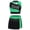 Green, variant on Kids Girls Cheerleading Outfit Dance Performance Cheer Uniform Crop Top with Side Slit Skirt Shorts Purple 10