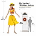 thumbnail image 2 of Giant Skeleton Costume Set for Halloween Display with Bikini Style Outfit Hat Sunglasses Lei and Skirt for Yard Decor, 2 of 8