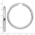 thumbnail image 4 of Auriga Fine Jewelry 925 Sterling Silver Rhodium-plated 5mm Tube Hoop Earrings for Women, 4 of 6