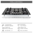 thumbnail image 2 of Combo parrilla empotrable y Campana SUPRA BELLAGIO de cristal templado color negro gas LP y gas natural 5 quemadores, 2 of 6