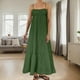 thumbnail image 2 of Vestido largo sin mangas de verano con tirantes finos y ribetes en contraste para mujer, 2 of 5