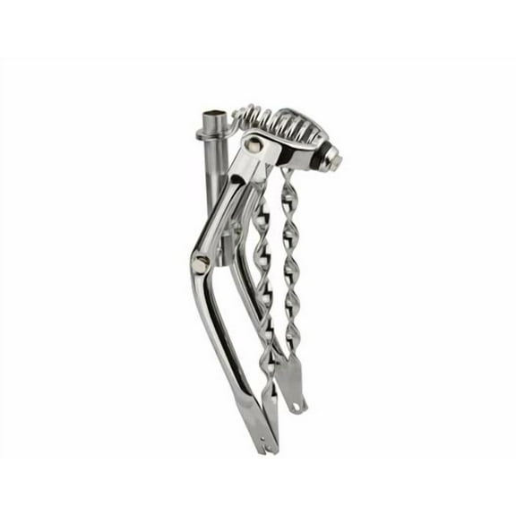 16" Classic Spring Fork 1" W/Twisted Bars Chrome. Bike fork, bicycle fork, fork lowrider bicycle fork lowrider bike part