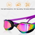 thumbnail image 4 of JSJM Lunettes de Natation Professionnelles Anti-Buée HD Protection UV Hommes Femmes Ajustables en Silicone Rouge, 4 of 6