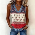 thumbnail image 5 of Womens 250th Anniversary USA Tank Top V Neck American Flag Print Patriotic Shirt 4th of July Outfit Casual Summer Tops for Women, 5 of 6