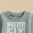 thumbnail image 6 of NOLDARES Toddler Boy Clothes Baby Boy Outfit Letter Prints Sweatshirt Top Cute Boys Clothing Set Fall Winter(M543-Light Green), 6 of 7