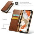 thumbnail image 5 of for Google Pixel 9 Pro XL Wallet Case, Classic Design Premium Leather Wallet Magnetic Closure Flip Case Kickstand Card Holder Slot Shockproof Protective Cover For Google Pixel 9 Pro XL,Brown, 5 of 11