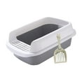 thumbnail image 2 of Caja de arena para gatos perfecl orinal semicerrada a prueba de salpicaduras Gris Medio, 2 of 8