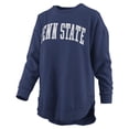 thumbnail image 2 of Women's Pressbox  Navy Penn State Nittany Lions Melange Poncho Vintage Fleece Long Sleeve Pullover Sweatshirt, 2 of 3