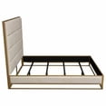 thumbnail image 6 of Nova Lifestyle Empire Eastern King Bed in Sand Fabric with Hand brushed Gold Metal Frame, 6 of 9