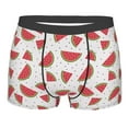 thumbnail image 4 of Goofa Hand Drawn Watermelon Printed Men's Boxer Briefs Underwear, Moisture-Wicking Underwear, Trunk,Soft and Breathable Cotton Underwear-X-Large, 4 of 9