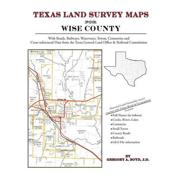 Texas Land Survey Maps for Wise County (Paperback)