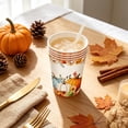 thumbnail image 6 of FastXmas 40Pcs Fall Paper Cups, 3.1 x 3.8 Inch Disposable Pumpkin Theme Cups Tableware for Autumn Thanksgiving Halloween Party Table Decoration, 6 of 6