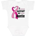 thumbnail image 3 of Inktastic Breast Cancer Awareness I Support My Auntie with Pink Ribbon Boys or Girls Baby Bodysuit, 3 of 5