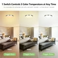 thumbnail image 7 of LED Ceiling Light Flush Mount Dimmable, 13Inch 24W 3 Color Temp Changing with Memory, Brushed Nickel, 2 Pack, 7 of 7