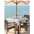 thumbnail image 2 of Outdoor Tablecloth with Umbrella Hole and Zipper, Groundhog Day Square Table Cloth 60x60 Inch Waterproof Tablecloth, Red Bow Knot Vintage Picnic Table Cover for Patio Camping, 2 of 7