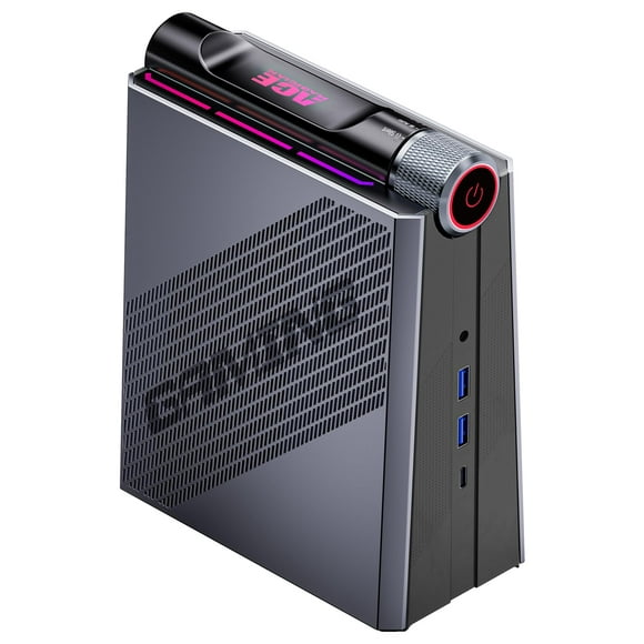 ACEMAGIC Mini PC Mini Computers Ryzen 9 6900HX (up to 4.9Ghz), Mini Gaming PC with 32GB (16GB*2) DDR5 1TB NVMe SSD, Desktop Computers AMD Radeon 680M, RGB Lights/WiFi6/B