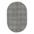 thumbnail image 3 of Marilyn Monroe Glam Collection Area Rug - Trellis (5' 3" x 8' Oval Gray Silver/Silver), 3 of 9